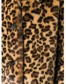 leopard-print single breasted coat 