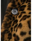 leopard-print single breasted coat 
