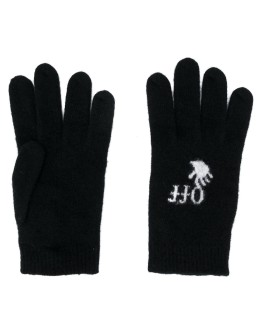 logo wool gloves
