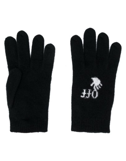logo wool gloves