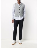 drawstring wool twill trousers