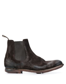 burnished suede Chelsea boots