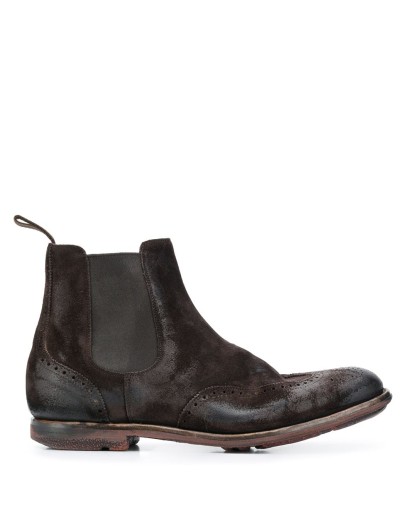 burnished suede Chelsea boots