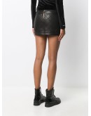 low-rise check mini skirt