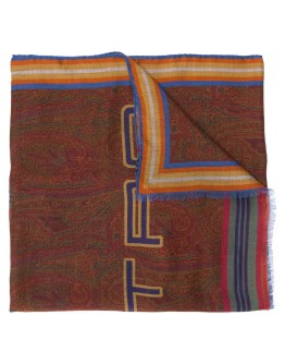 Pegaso-print knitted scarf
