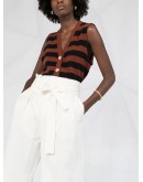 paperbag cropped trousers