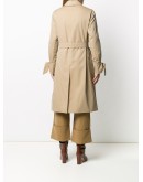 bow-detail sleeve trench coat