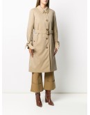 bow-detail sleeve trench coat