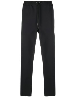drawstring-waist tapered trousers