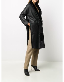 reversible single-breasted coat