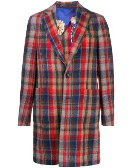 tartan wool coat