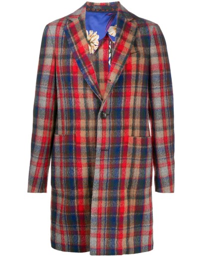 tartan wool coat