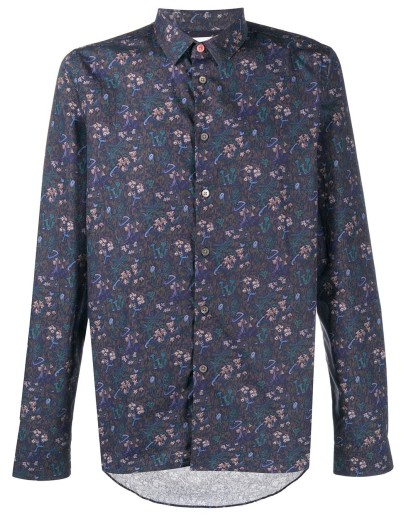 floral-print long-sleeved shirt 