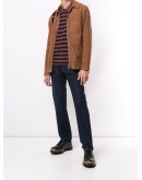 straight-leg five pocket jeans