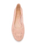 lace panel ballerina shoes