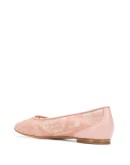 lace panel ballerina shoes