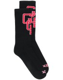 College ribbed knit socks