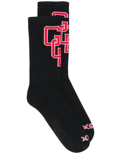 College ribbed knit socks