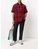 checked short-sleeved shirt