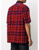 checked short-sleeved shirt