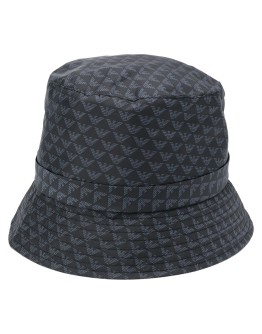 monogram print bucket hat