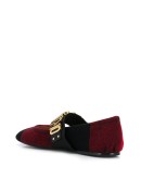 logo strap ballerina shoes