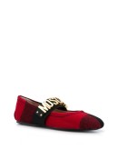 logo strap ballerina shoes
