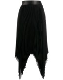 pleated asymmetric skirt