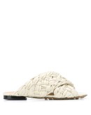 Intrecciato cross-strap mules