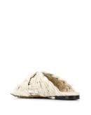 Intrecciato cross-strap mules