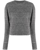 open knit crew neck jumper