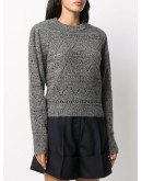 open knit crew neck jumper