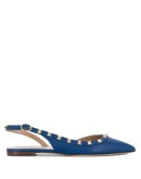 Rockstud slingback ballerina shoes