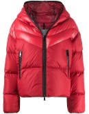contrast padded jacket with logo detailing