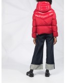 contrast padded jacket with logo detailing