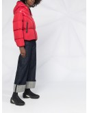 contrast padded jacket with logo detailing