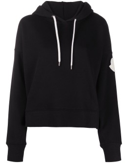 logo drawstring hoodie