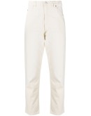 high-waisted cropped jeans