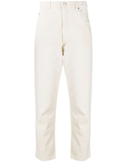 high-waisted cropped jeans