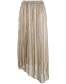 asymmetrical metallic pleated skirt