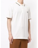 stripe-trim logo polo shirt