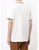 stripe-trim logo polo shirt