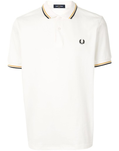stripe-trim logo polo shirt
