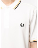 stripe-trim logo polo shirt