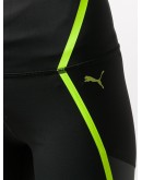 contrast panel front zip leggings
