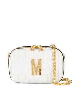 quilted multi-use bag with gold logo
