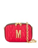 quilted multi-use bag with gold logo