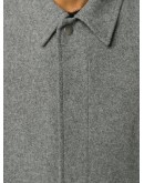 oversized drawstring-hem shirt jacket