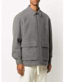 oversized drawstring-hem shirt jacket