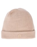 logo plaque cashmere beanie